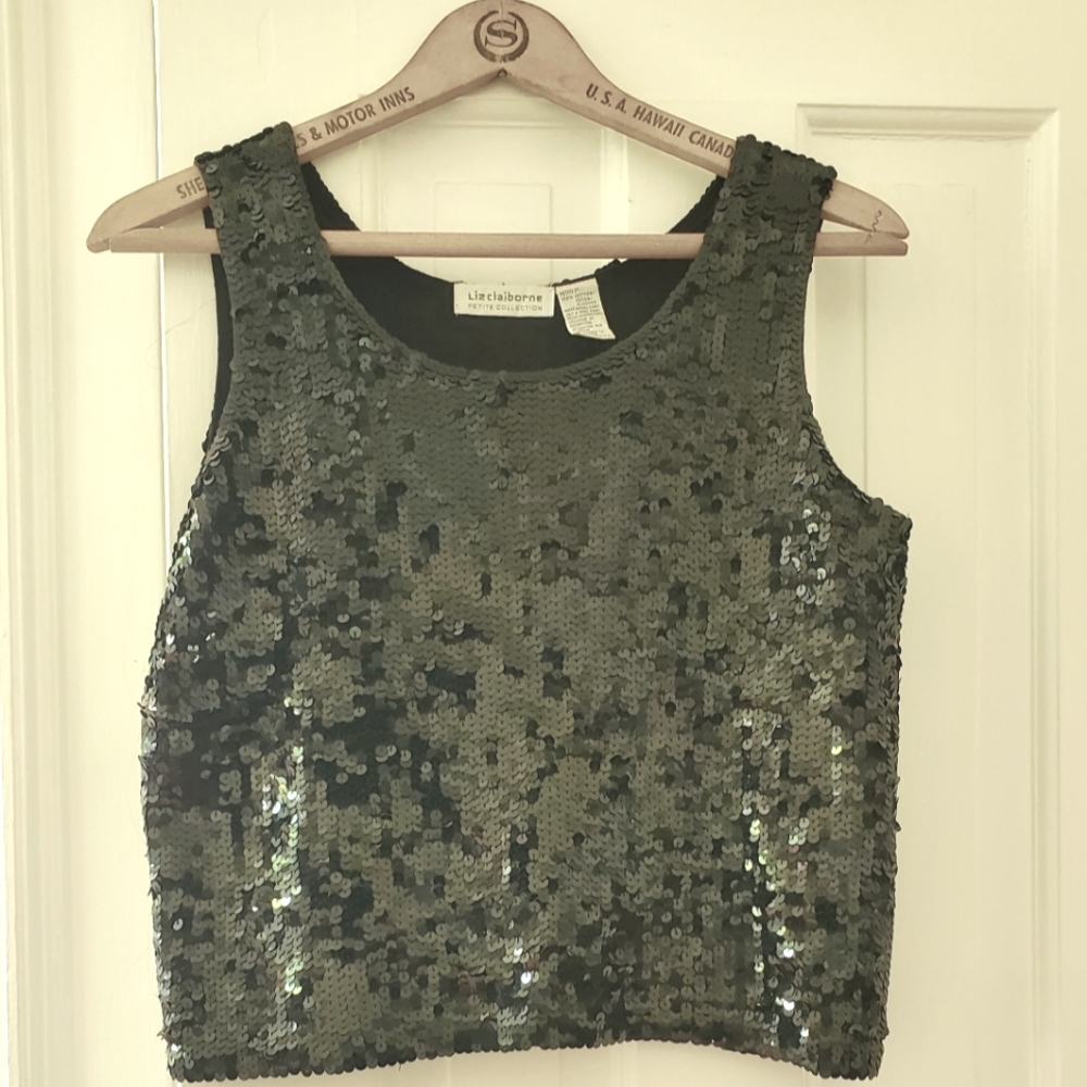 Vintage Liz Claiborne sequin tank size Petite